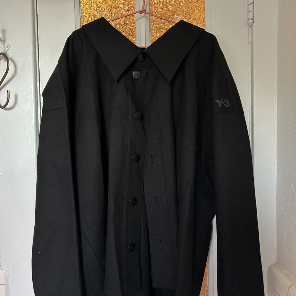 Y3 Adidas Oversize Unisex Black Cotton Jacket